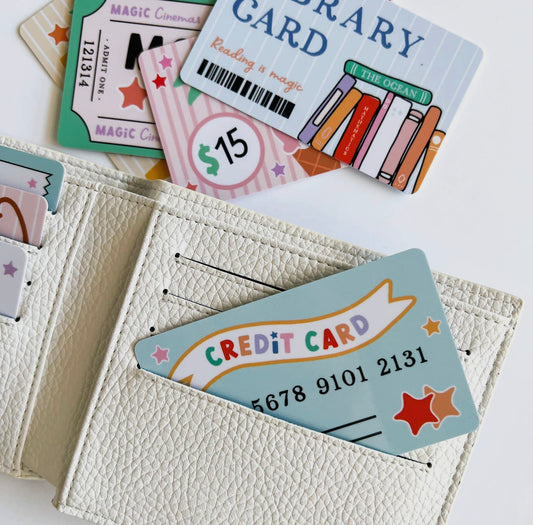Pretend Play Wallet + Credit Card