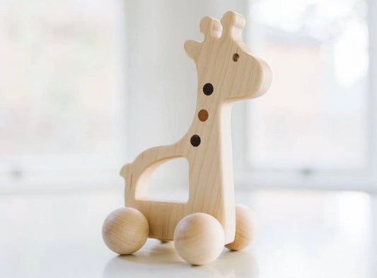 Wooden Giraffe Push Toy