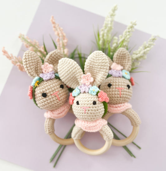 Crocheted Bunny Rattle